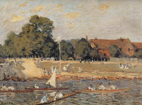 Regatta at Hampton Court, Alfred Sisley